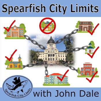 SCL show art - SD Capitol chains leading to different schools with check marks, but the home is crossed out.